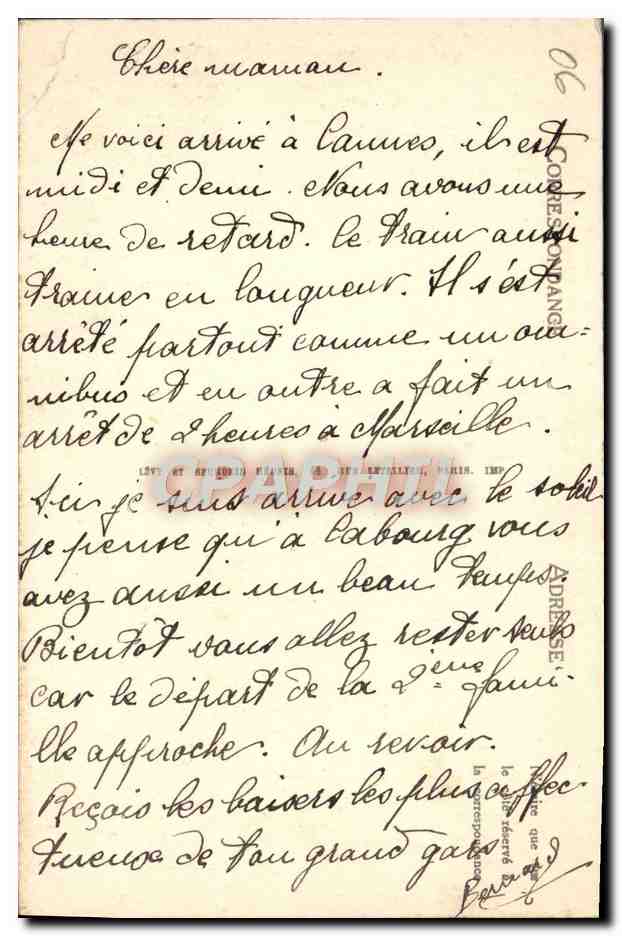 CPA Cannes La Plage et le Carlton Hotel — Verso