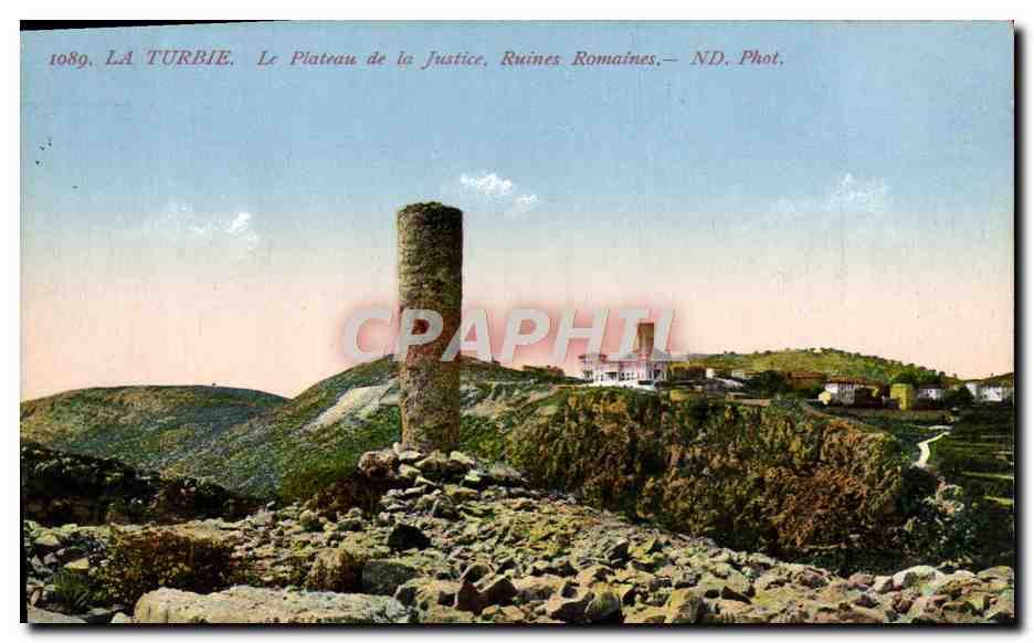 CPA La Turbie Le Plateau de la Justice Ruines Romaines