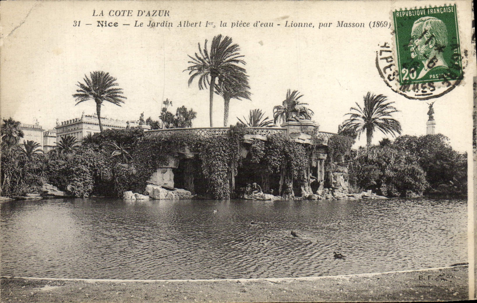 CPA Nice Le Jardin Albert 1er la Piece d'eau 