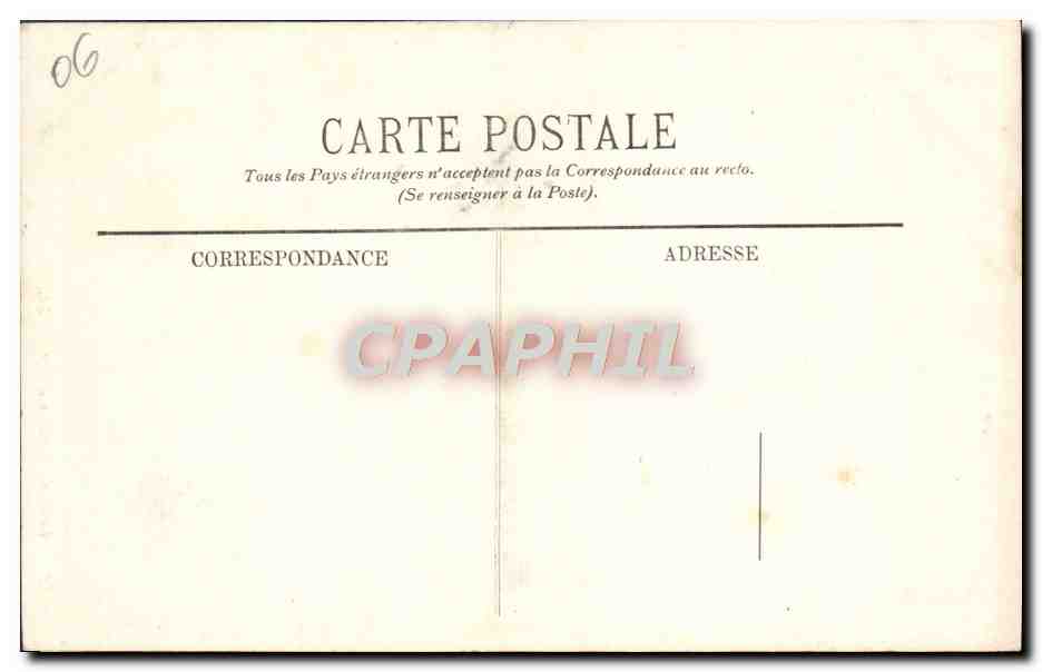 CPA Route de Beaulieu a Eze — Rückseite