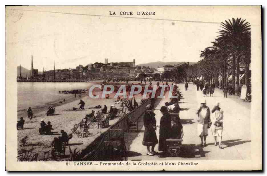 CPA Cannes Promenade de la Croisette et Mont Chevalier