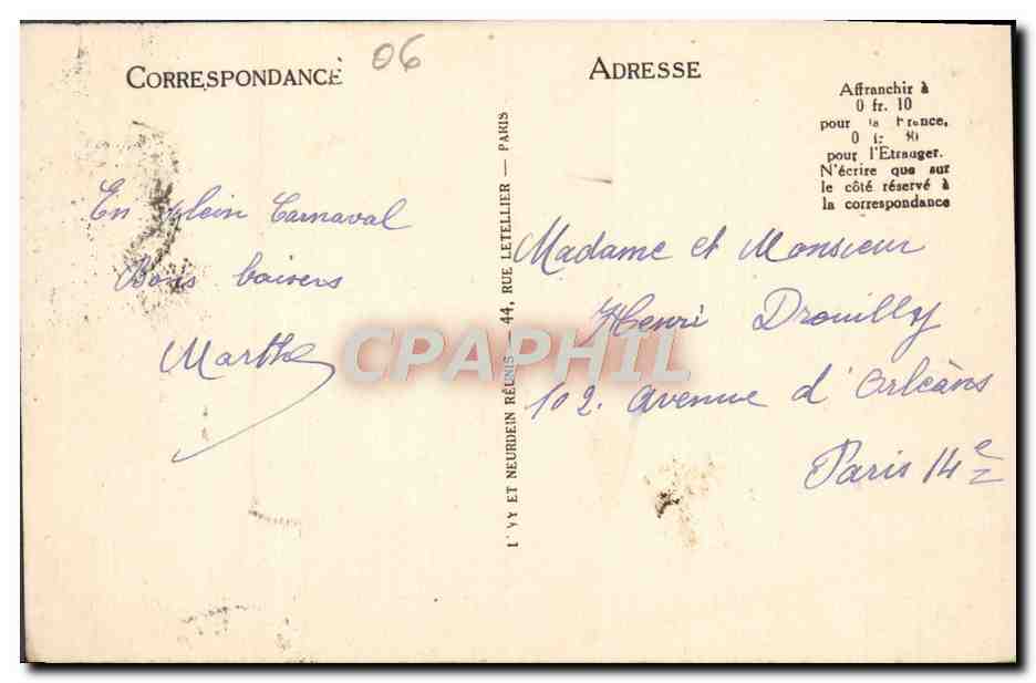 CPA La Turbie L'eglise et la tour d'Auguste  — Rückseite