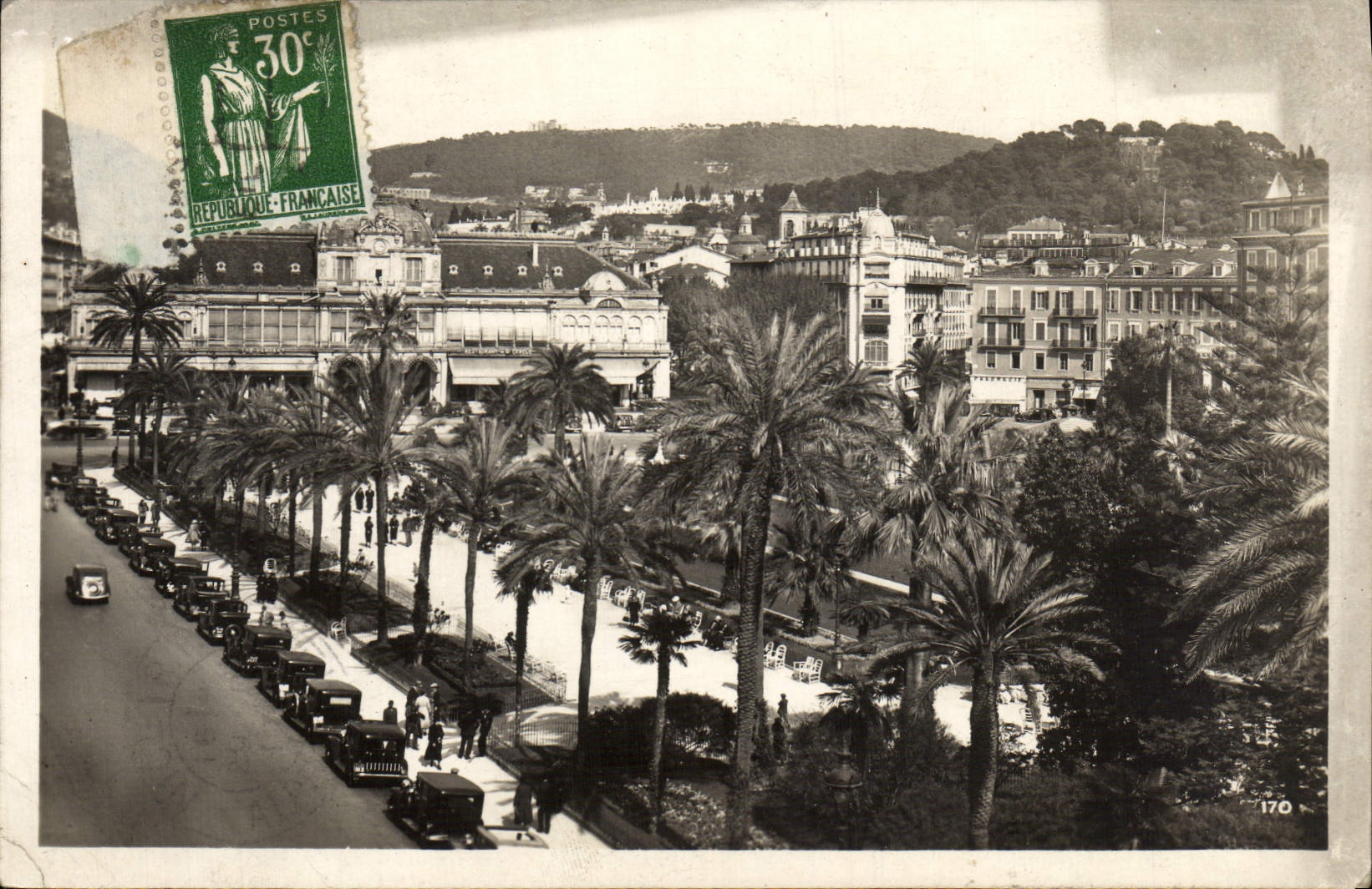CPA Nice Le casino et les jardins Albert 1er