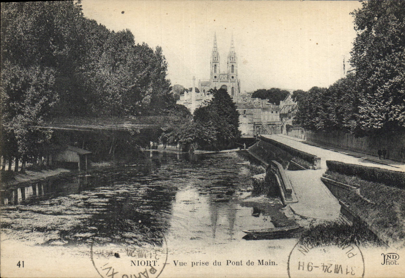 CPA Niort Vue Prise du Pont de Main