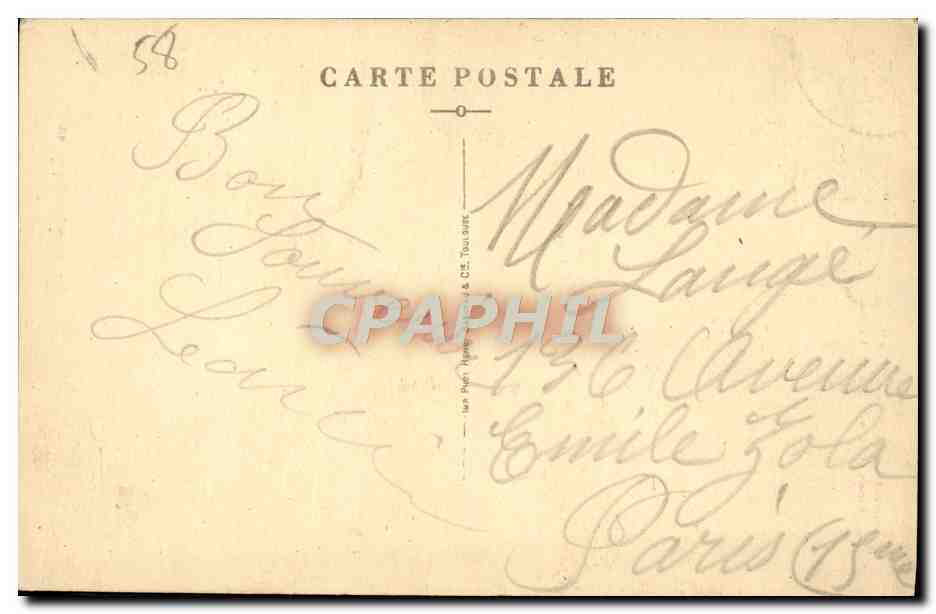 CPA Verneuil Le Patronage Vieille maison Rue du Canon  — Rückseite