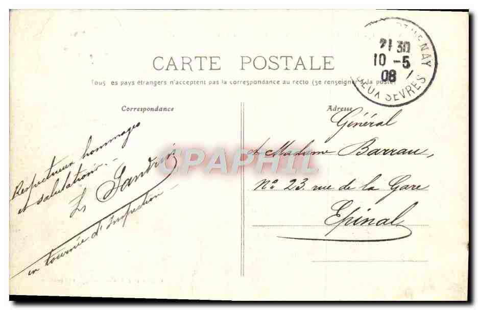 Parthenay - Vue générale prise du Pont-Neuf — Cliché de G. Cordier — Rückseite
