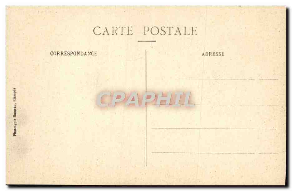 CPA Etampes Chateau de Brunehaut Diane Chasseresse — Rückseite