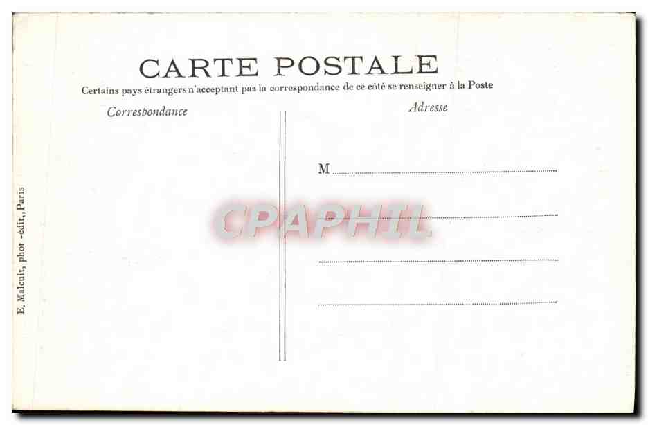 Bois de VINCENNES — Les Bords d'un Kisseseu — E. Malcuit, phot. -édit., Paris — Verso