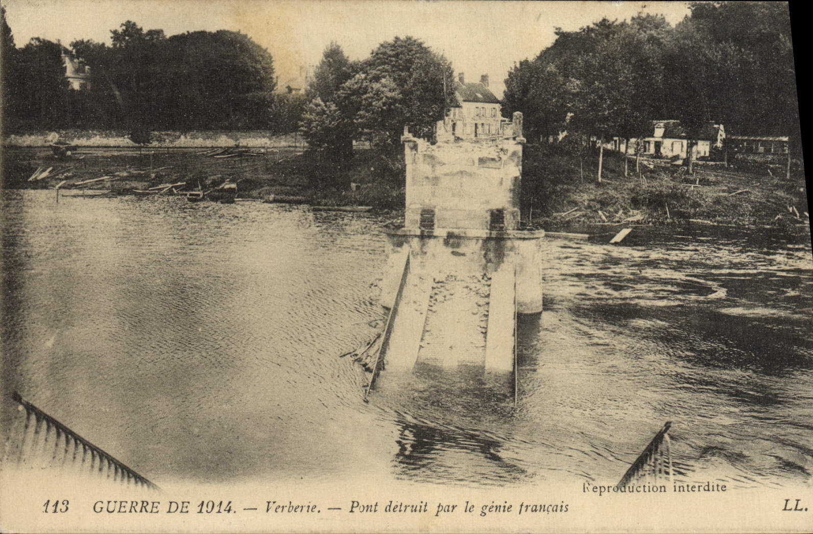Verberie — Pont détruit par le génie français — Édia Paris-Versailles n°143