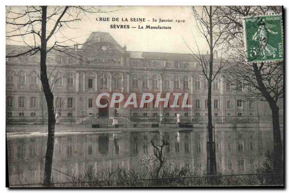 CPA Crue De La Seine Sevres La Manufacture