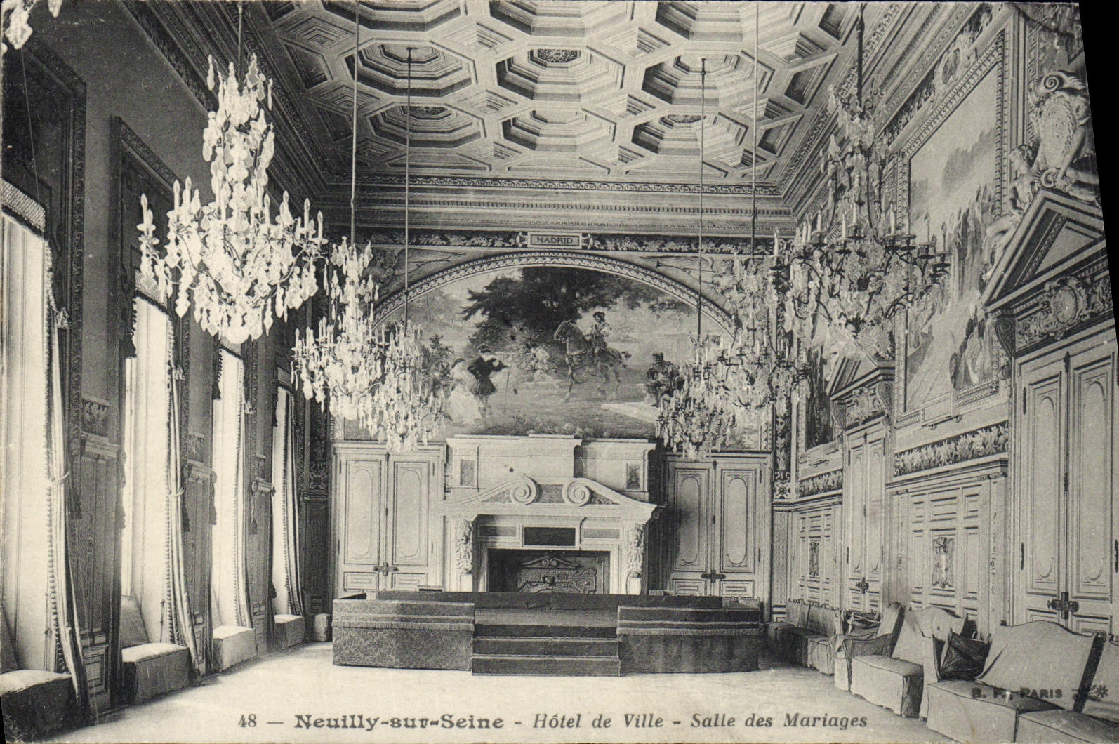 CPA Neuilly sur Seine Hotel de Ville Salle des Mariages