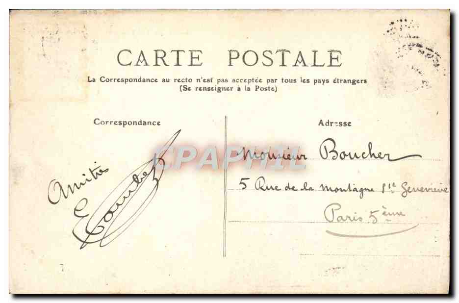CPA Le Treport Le Port et les Jetees Bateaux — Rückseite