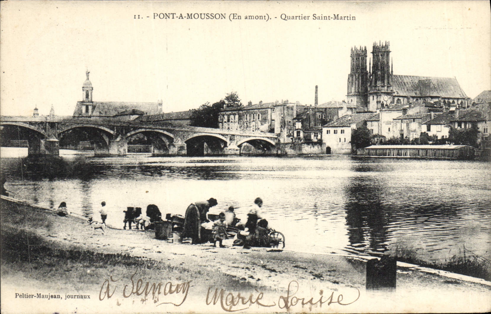 Pont-a-Mousson (En amont) - Quartier Saint-Martin — Peltier-Maujean, journaux