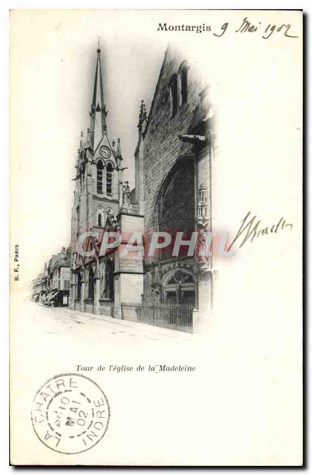 CPA Montargis Tour de l'eglise de la Madeleine