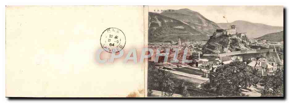 CPA CARTE TRIPLE Lourdes Panorama — Verso