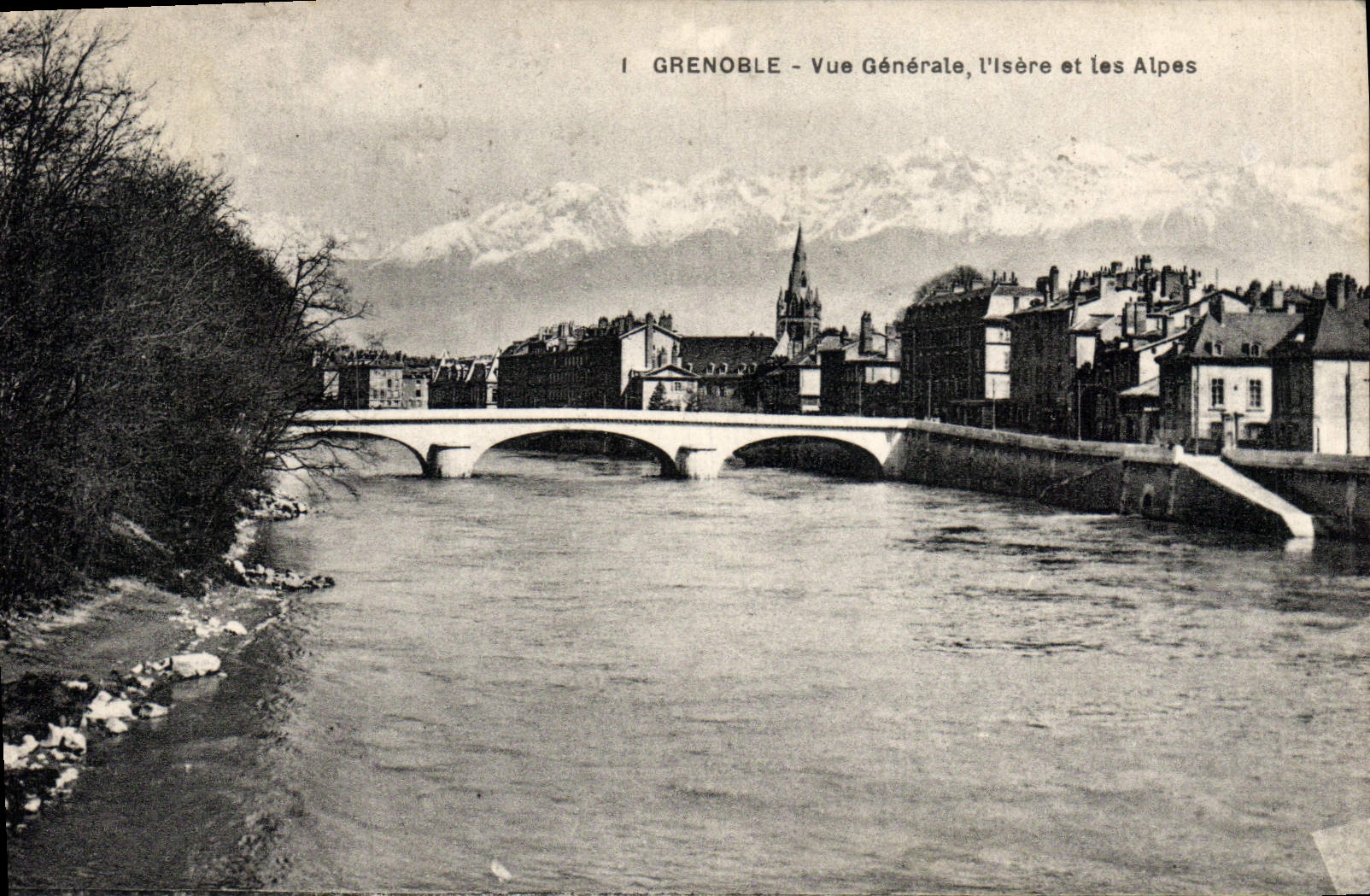 Grenoble - Vue Générale, l'Isère et les Alpes — Édition Martinotto Frères