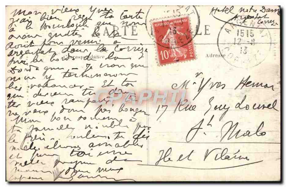 CPA Les Rives de la Dordogne au Giranel Pres Argentat — Back