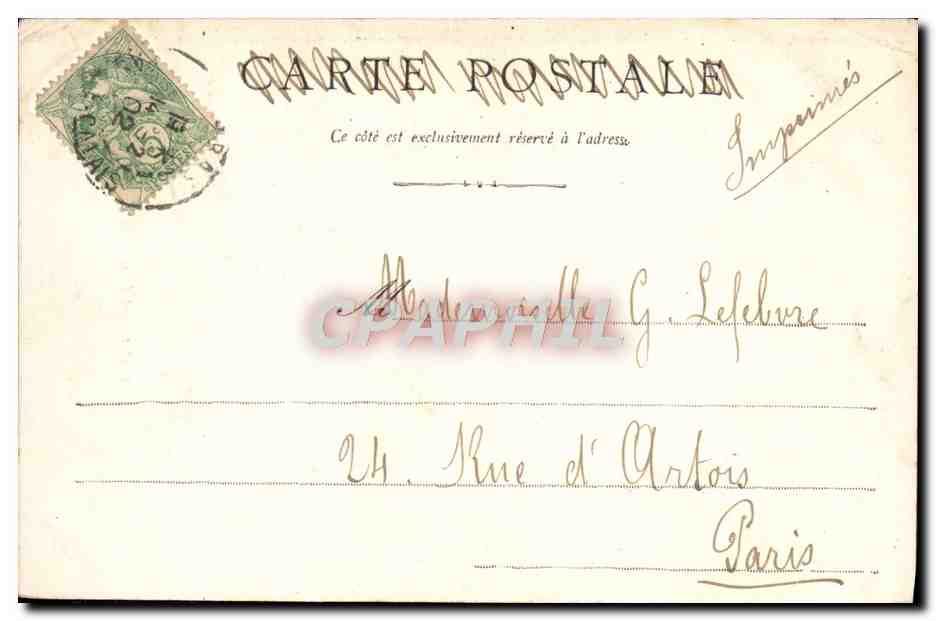 Arras — Portail Sud de l'Hôtel-de-Ville — éditeur non identifié — Verso