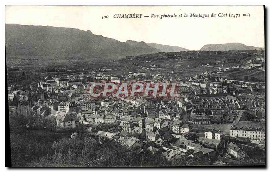 CPA Chambery Vue Generale et la Montagne du Chat