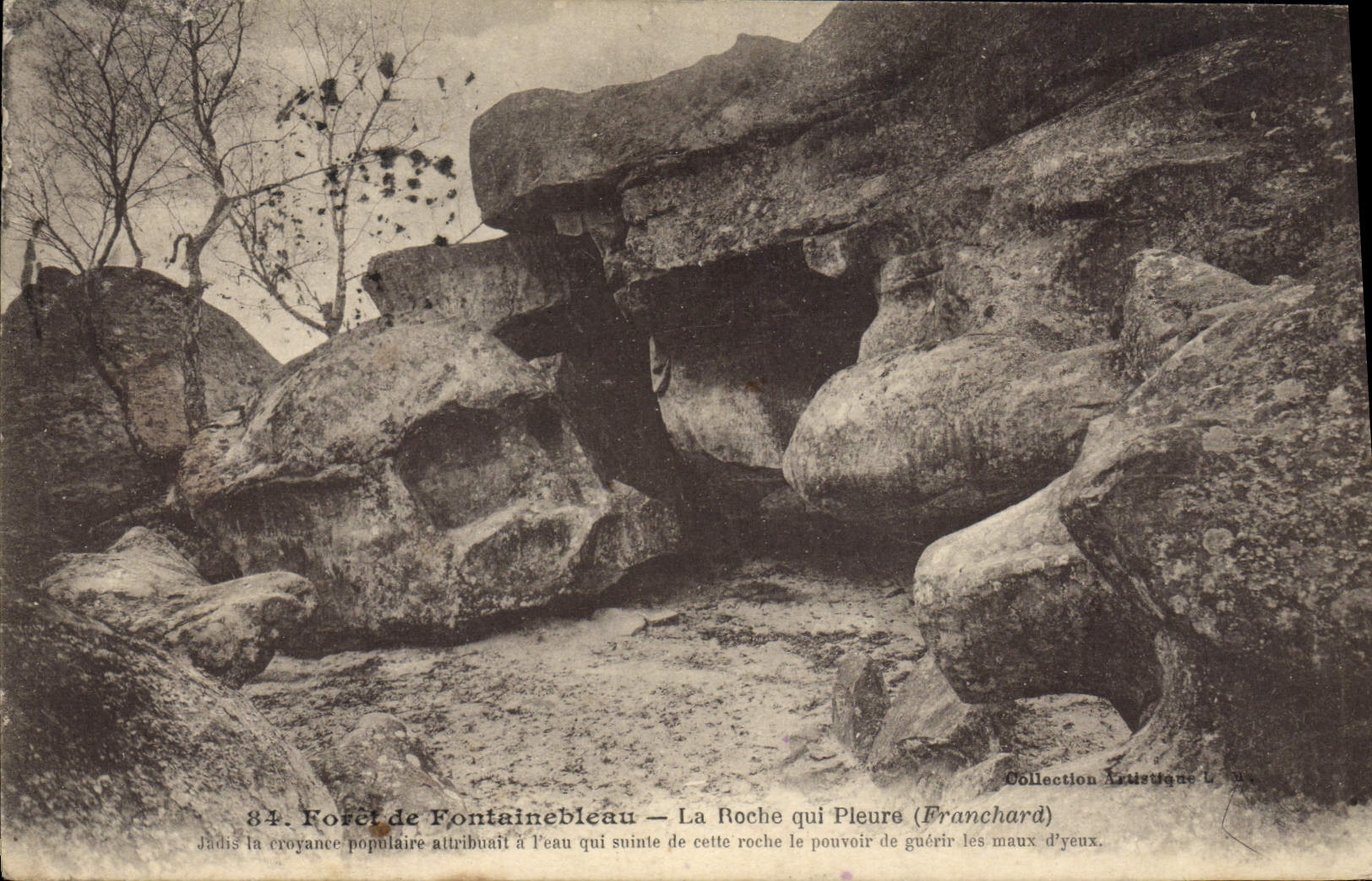 Foresta di Fontainebleau — La Roche qui Pleure (Franchard) — Collezione Artistica L. Ménard