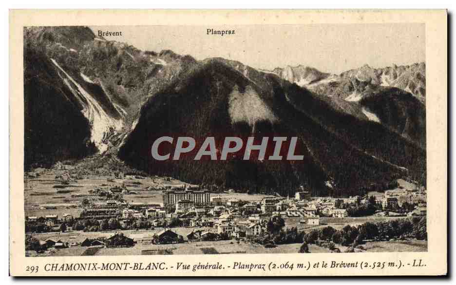 CPA Chamonix Mont Blanc Vue Generale Planpraz et le Brevent