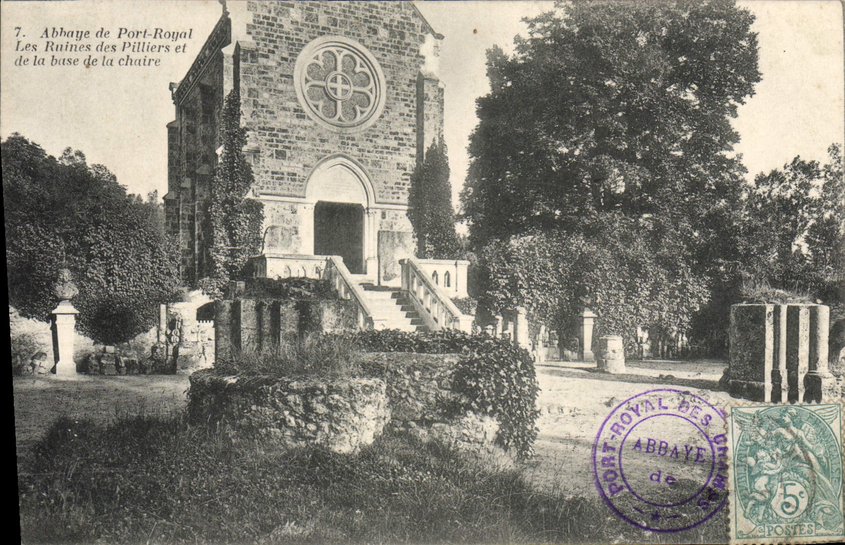Abbaye de Port-Royal — Les Ruines des Pilliers et de la base de la chaire — A. Bourdier imp. édit. Versailles