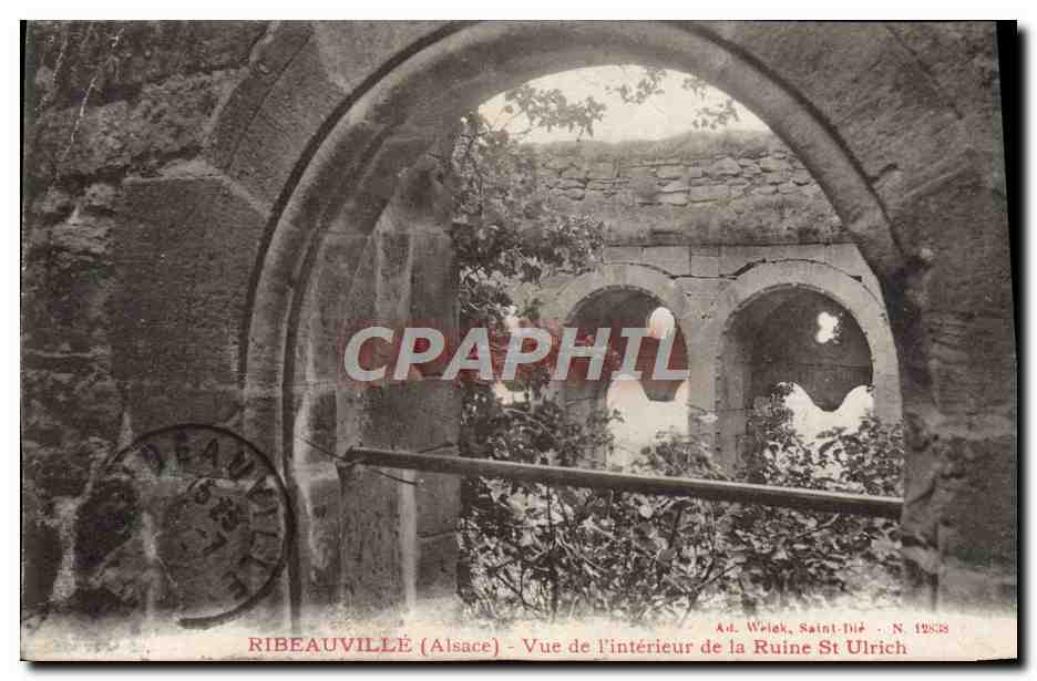 CPA Ribeauville Vue de l'interieur de la Ruine Saint Ulrich