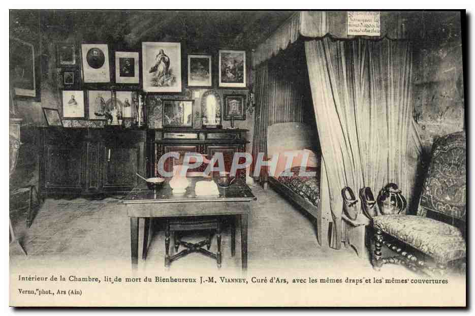 CPA Interieur de la Chambre lit de mort du Bienheureux Ars 