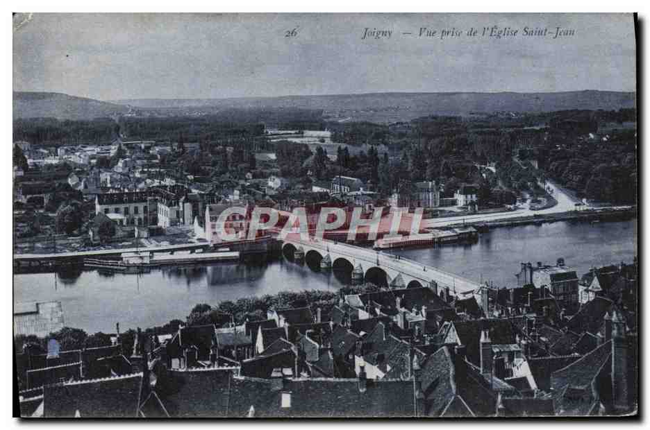 CPA Joigny Vue prise de l'Eglise Saint Jean