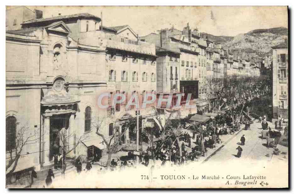 Toulon - Le Marché - Cours Lafayette — A. Bougault, n°774