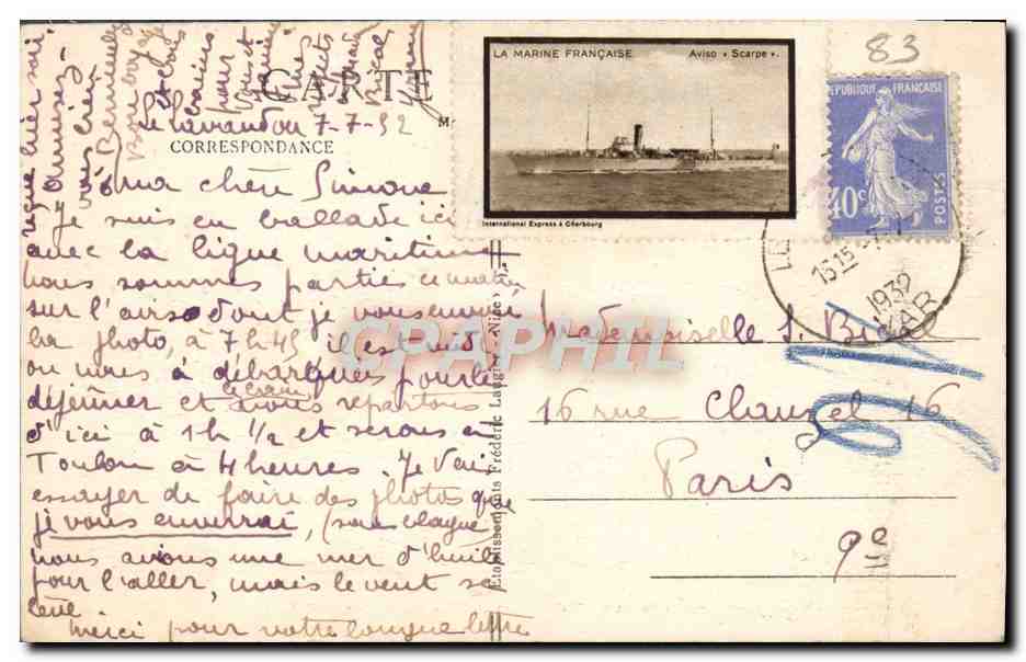 CPA Le Lavandou Vue sur les Iles — Rückseite
