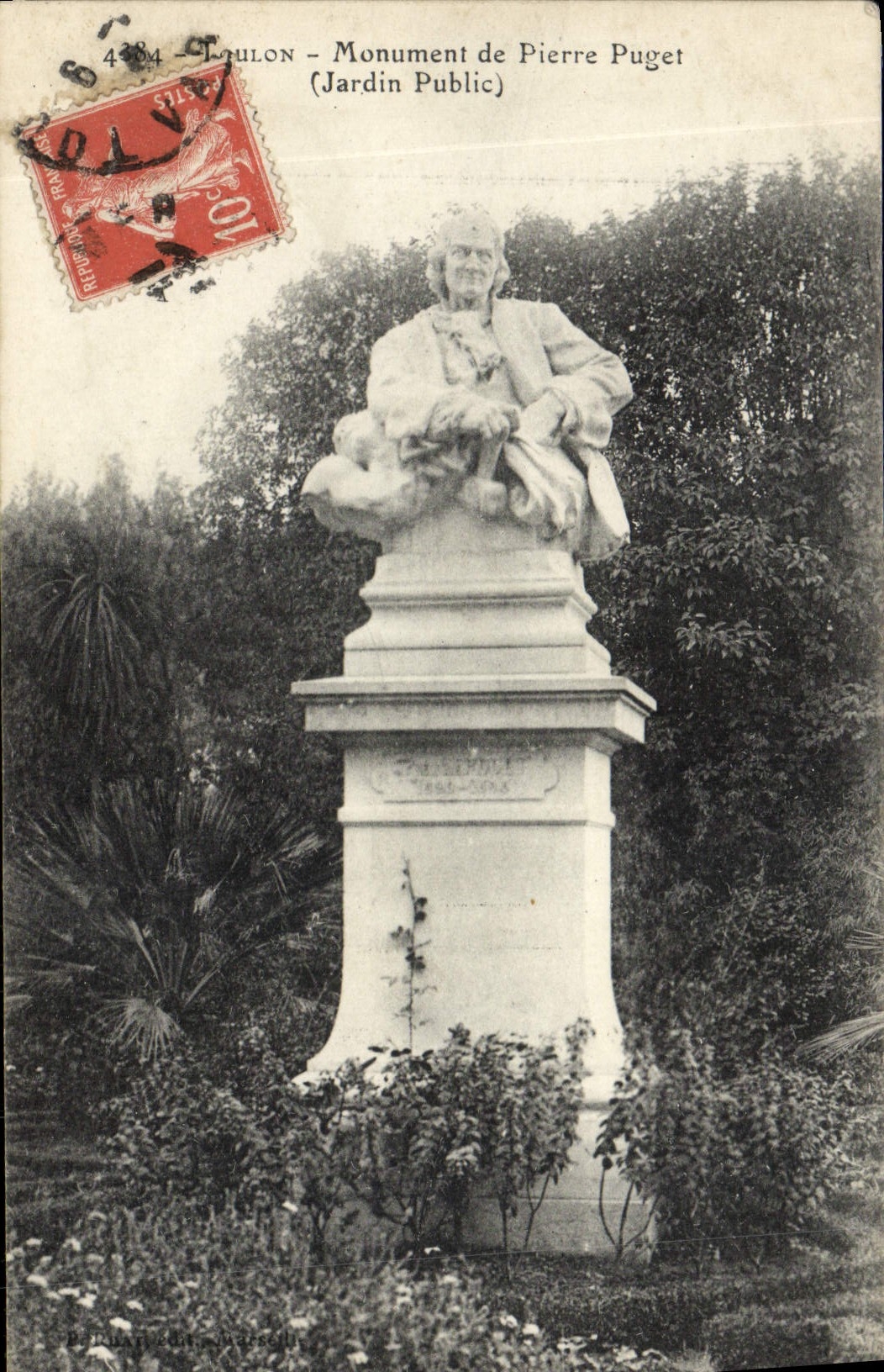 CPA Toulon Monument de Pierre Puget Jardin public