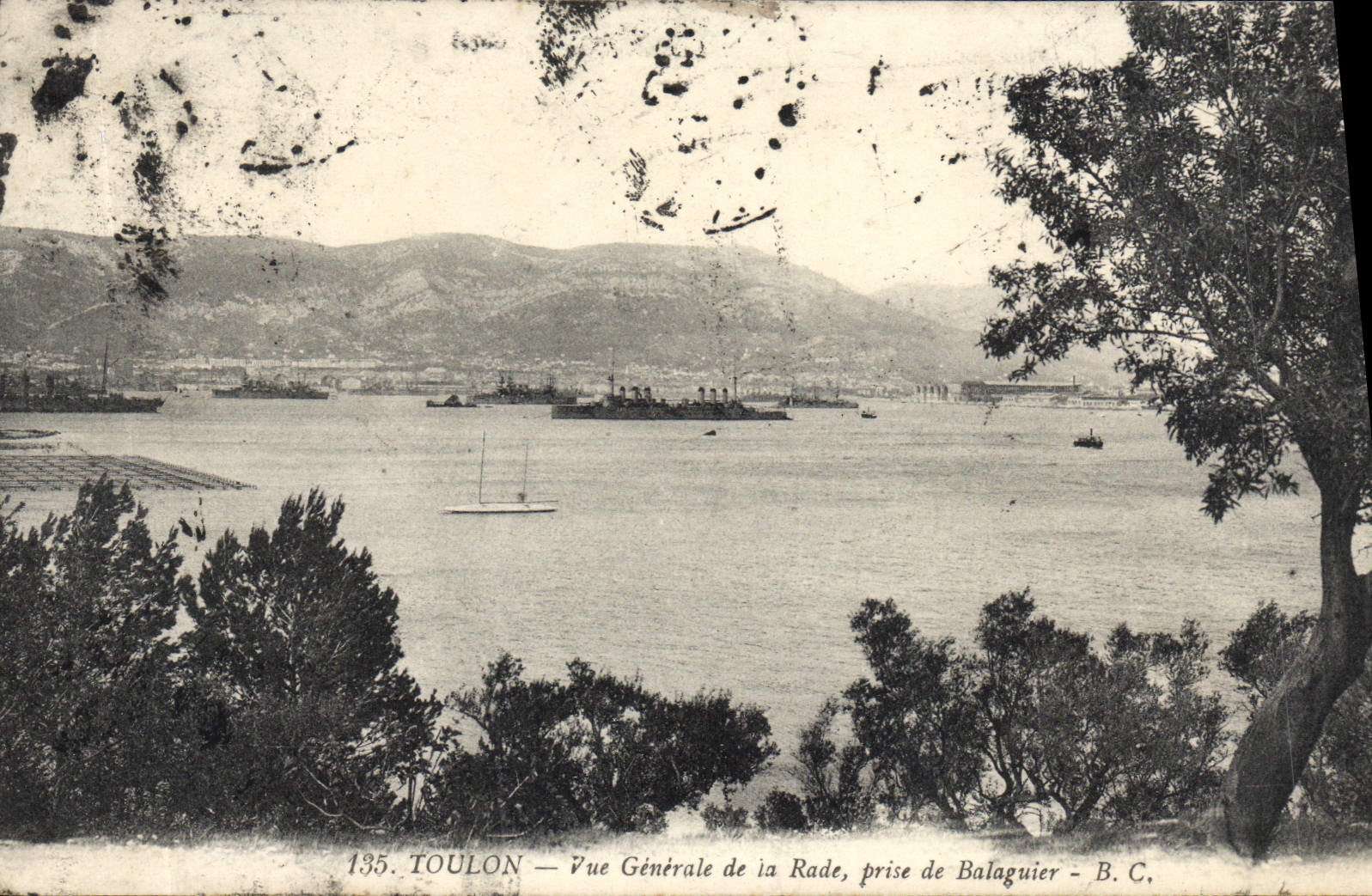 Toulon — Allgemeiner Blick auf den Hafen, vom Balaguier aus — B.C. n°135