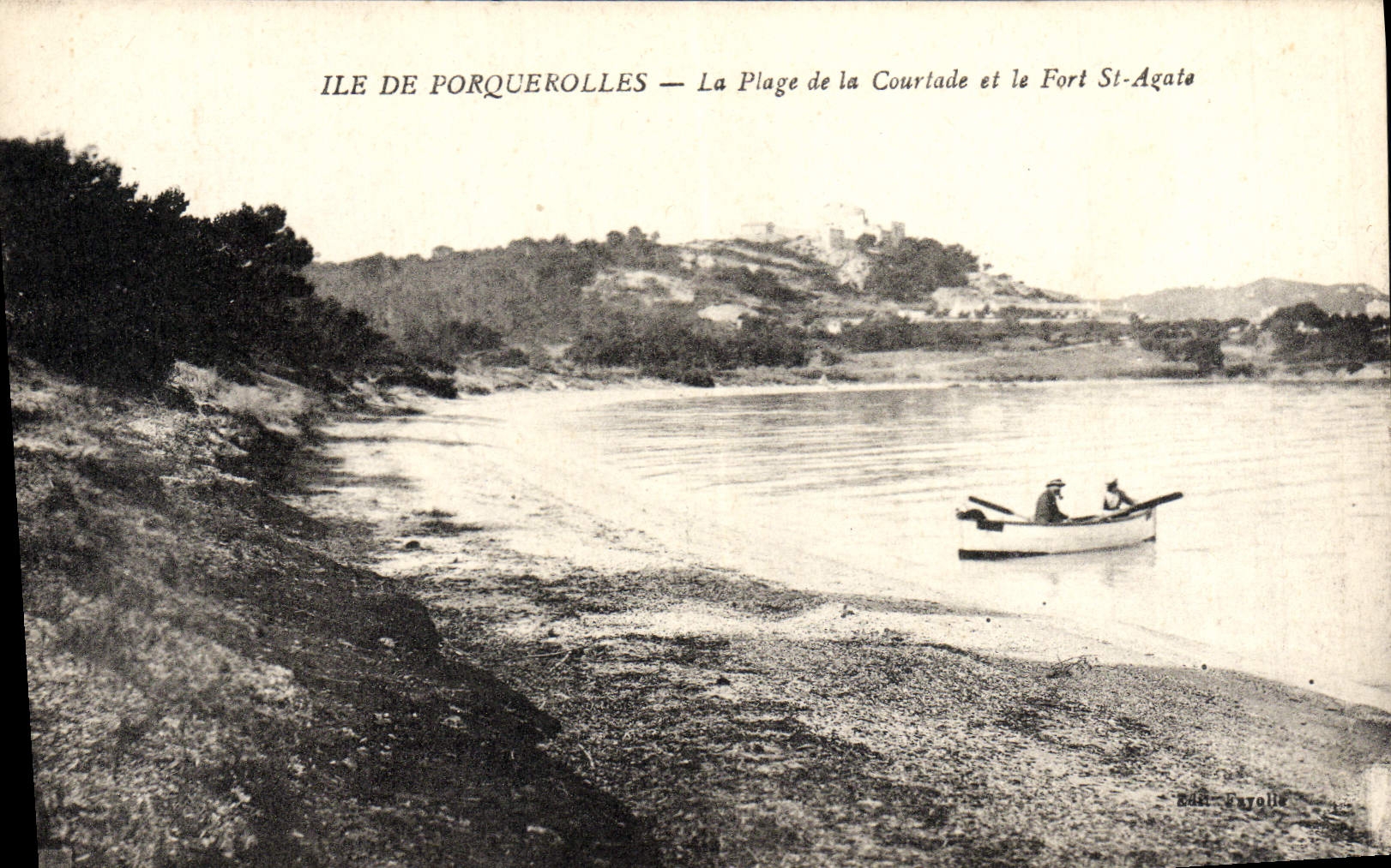 Île de Porquerolles — La Plage de la Courtade et le Fort St-Agata — Bon Fayolle