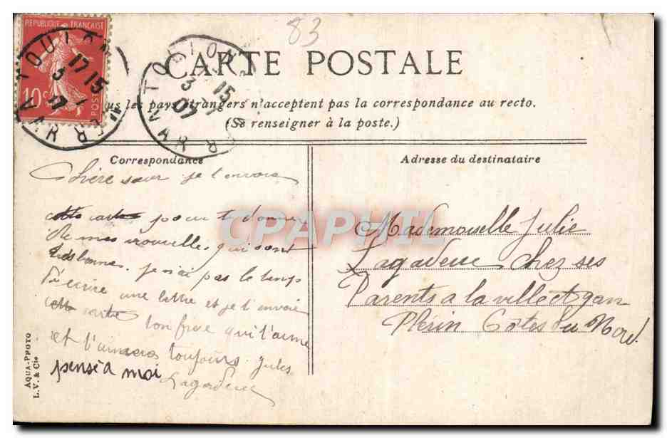 Toulon — le quai de Cronstadt — éditeur AQUA-PHOTO L.V. & Cie, n°21 — Reverso