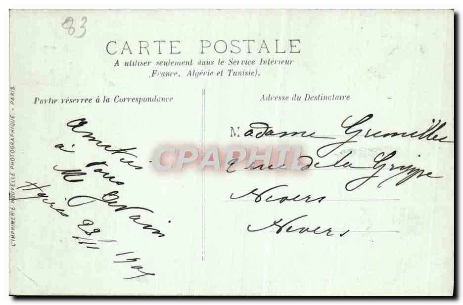 Hyères — Vue prise de l'Établissement d'Horticulture — LL. — Verso