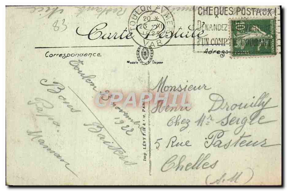 CPA Toulon Le Mourillon Le Boulevard du Littoral Tramway — Verso