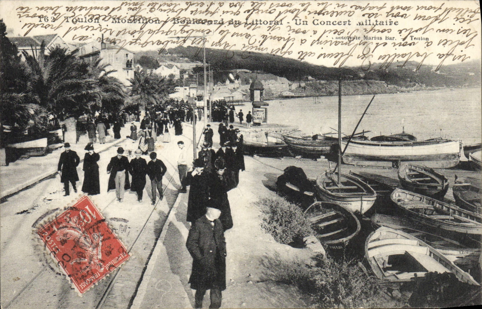 CPA Toulon Mourillon Boulevard du littoral Un concert militaire Militaria