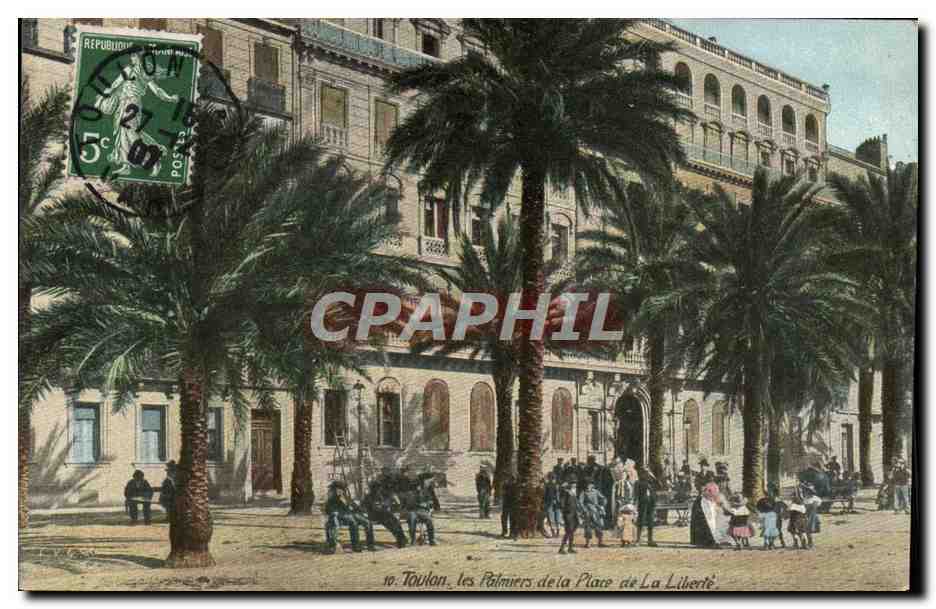 CPA Toulon Les Palmiers de la Place de La Liberte