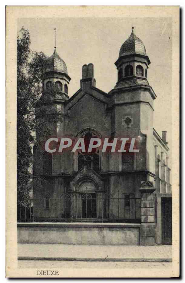 Église de Dieuze — vue de façade — éditeur CPAPHIL, n° 14
