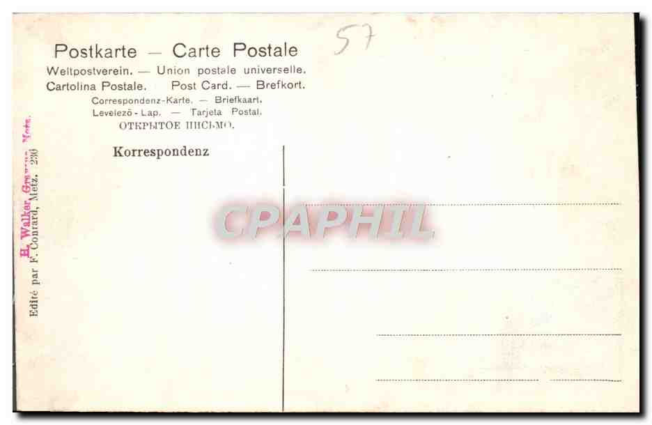 CPA Metz Boulevard Empereur Guillaume  — Rückseite