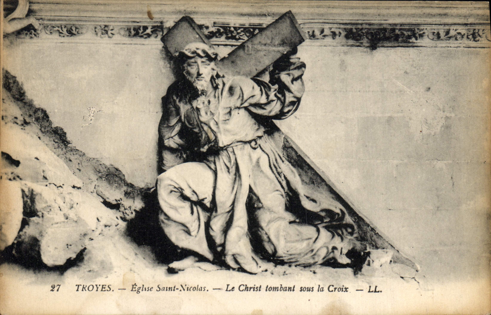 Troyes — Église Saint-Nicolas — Le Christ tombant sous la Croix — LL.