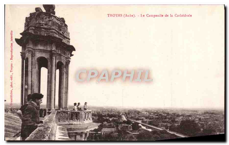 CPA Troyes Le Campanile de la Cathedrale