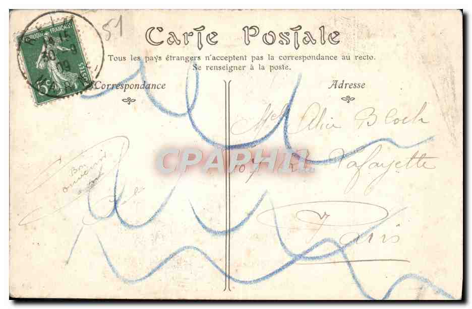 CPA Reims La Cathedrale Portail de droite — Rückseite