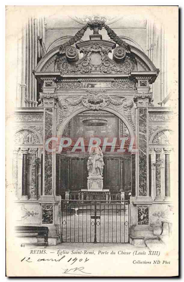CPA Reims Eglise Saint Remi Louis XIII