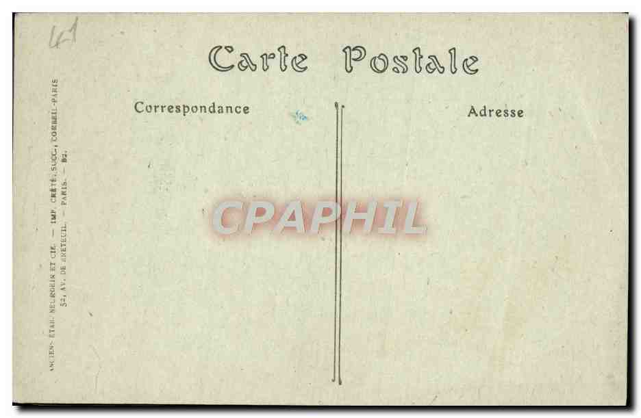 CPA Chateau De Mousseaux — Rückseite