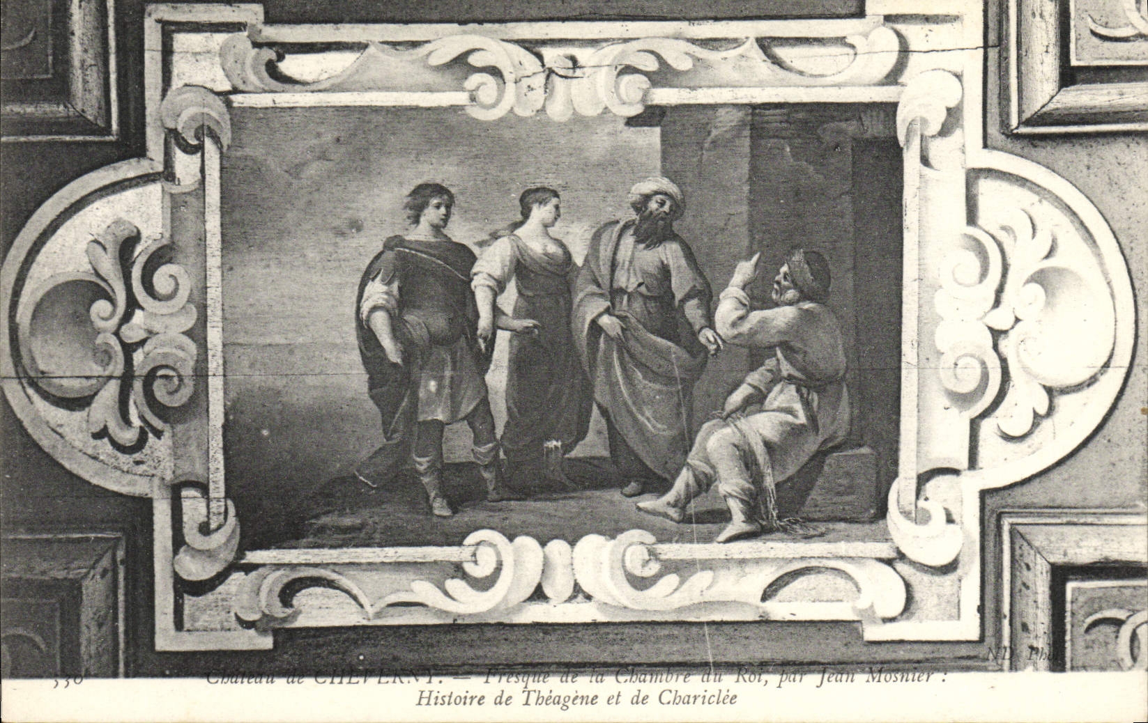 Château de CHEVERNY — Fresque de la Chambre du Roi, par Jean Mosnier : Histoire de Théagène et de Chariclée