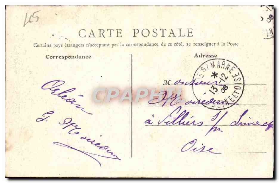 CPA Chateau De Chenonceaux Les Communs Et Le Port — Rückseite