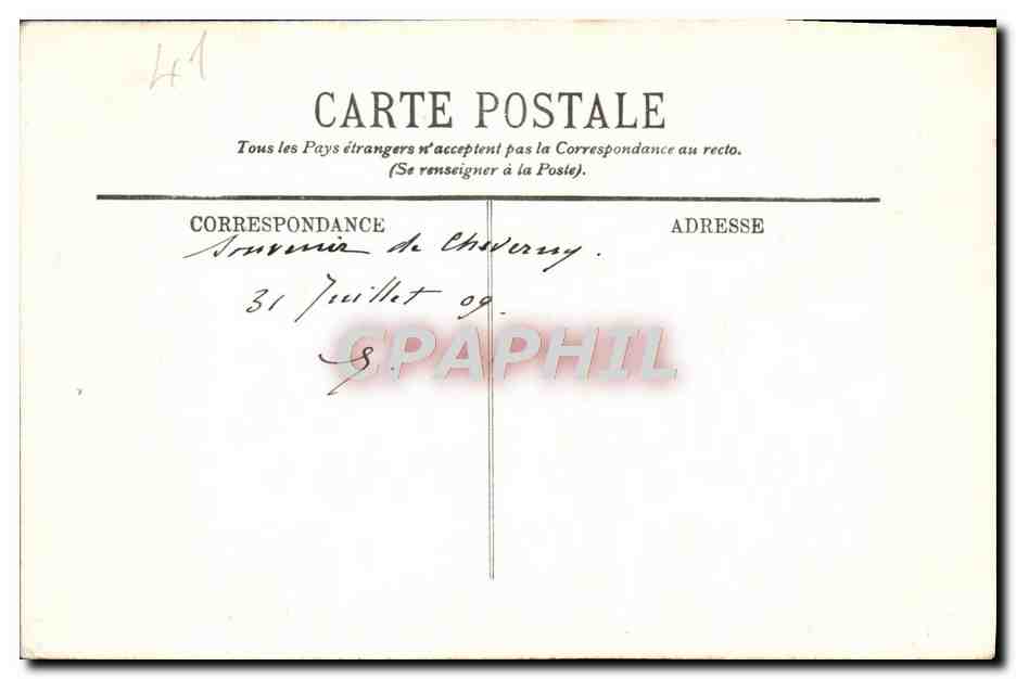 Cheverny — Le Château — La Chambre à coucher du Roi — LL, n°11 — Rückseite