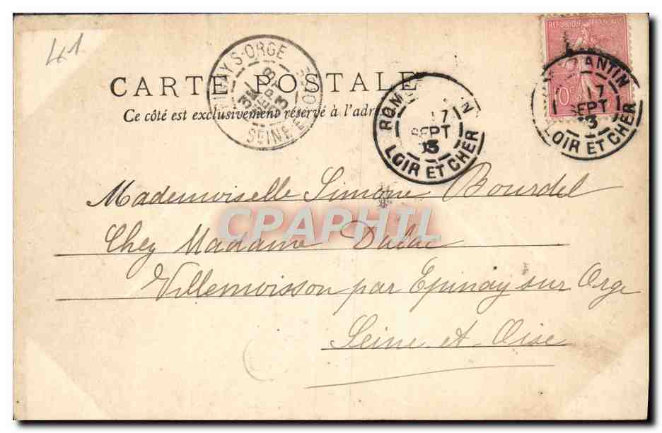 CPA Romorantin La Rue De Venise — Rückseite